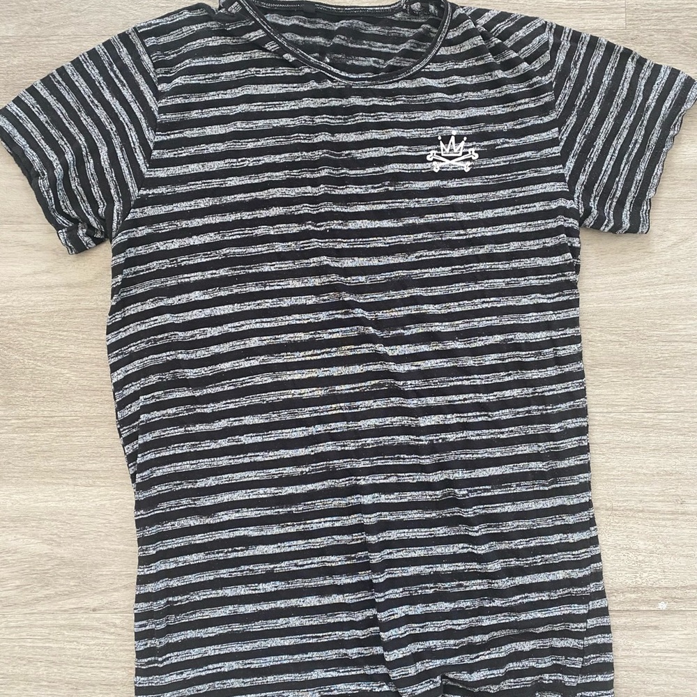 Striped Black Oversized T-Shirt